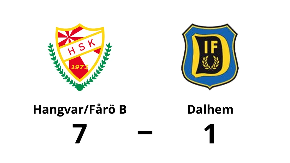 Hangvar SK B/Fårösund B vann mot Dalhem IF