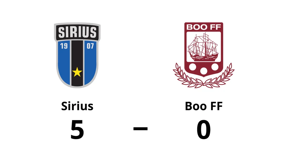 IK Sirius FK vann mot Boo FF