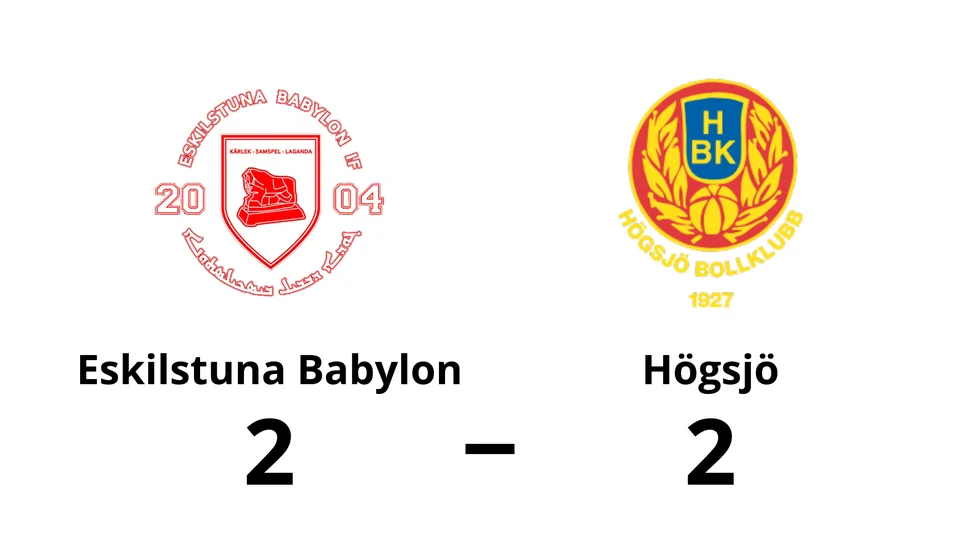 Eskilstuna Babylon spelade lika mot Högsjö BK