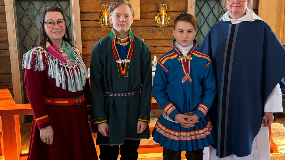 Konfirmation i Jokkmokks gamla kyrka.
