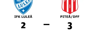 Piteå/DFF vann mot IFK Luleå på Nyabvallen efter rivstart