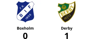 Boxholm föll mot Derby med 0-1