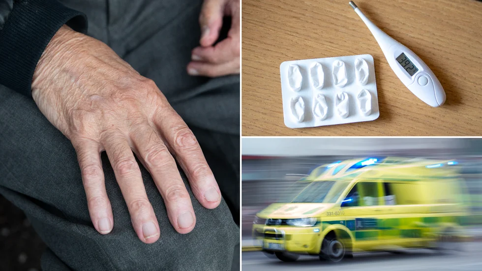 Mannen blev försämrad och skickades till akuten.