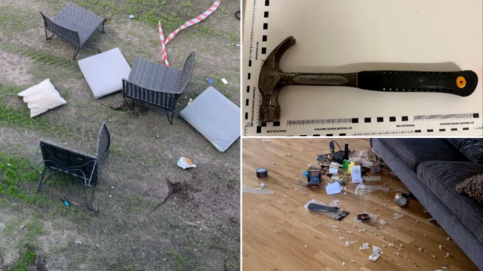Stryptag mot halsen, dödshot med hammare, skadegörelse, utkastade möbler. Den 45-årige Skelleftebon åtalas nu för flera brott mot en närstående kvinna i samband med ett våldsdrama i en lägenhet i ett samhälle utanför Skellefteå.