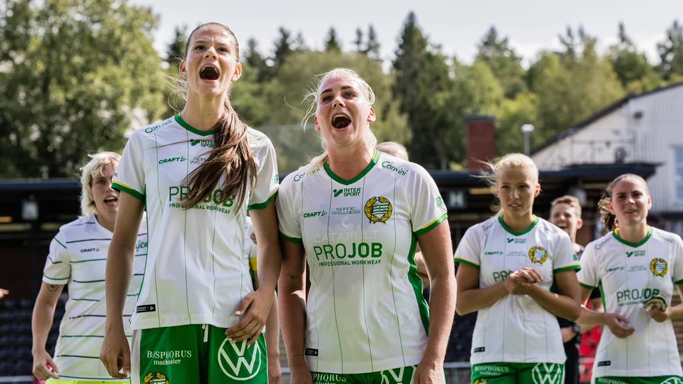 Cathinka Tandberg tar ton efter segern.