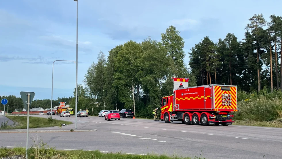 Trafikolycka med flera fordon i Skiftinge under onsdagen. 