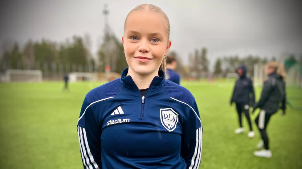 DFK Katrineholms Olivia Malmsten stod för två av målen i segermatchen mot Enhörna.