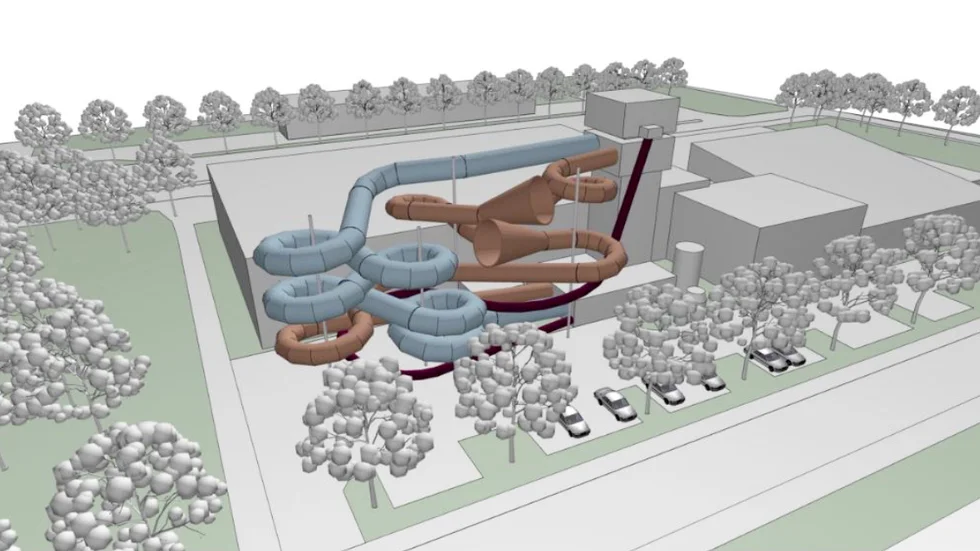 This is how the expansion of Eddahallen might look.