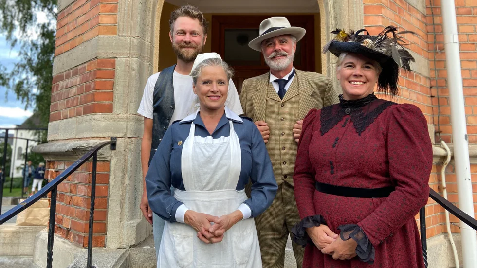 Föreningen Kulturevent22 är en av pristagarna. Bilden kommer från sommarens dramatiserade stadsvandring. På bilden ses Pontus Kinnander, Hans Qviström, Ulrika Nilsson och Cissie Norén