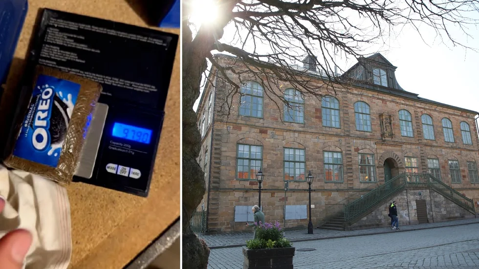 Motalabon vägde cannabis i form av haschkakor förpackade med kakmärket Oreos etiketter. Göta hovrätt friar honom från innehavet.