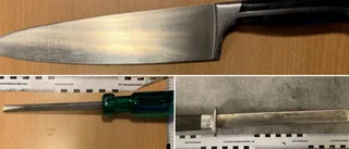 Villkorligt frigiven härjar igen – hade stor kökskniv på gym