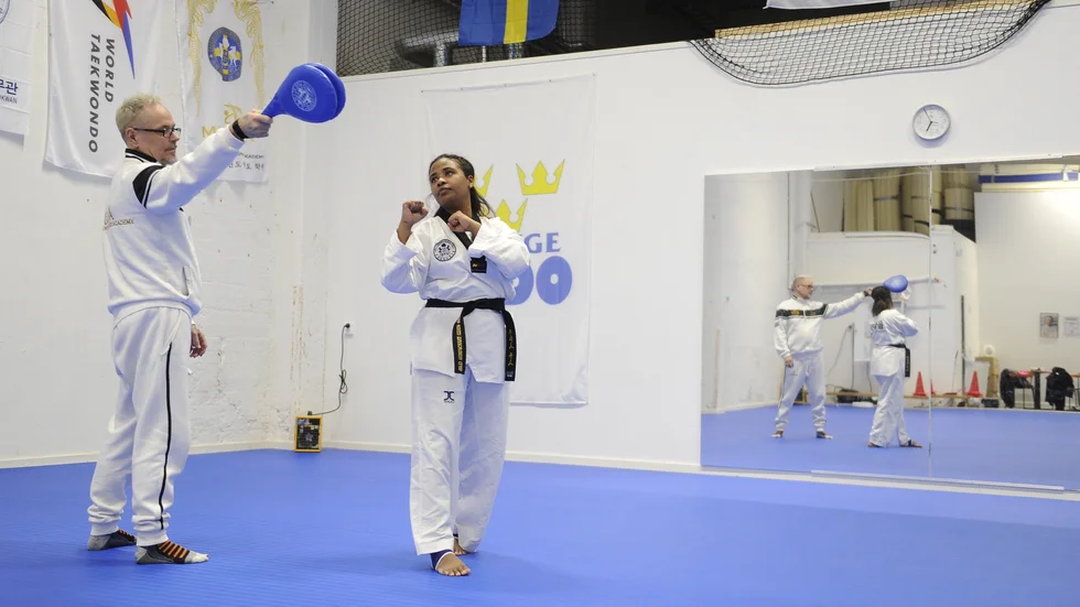 Wubite Zewdu Svanborg träffade sin man Dennis Svanborg på en taekwondoklubb i Uppsala. Det sa klick och hon bestämde sig för att flytta hit. Nu har paret två döttrar, Gabriella, 6,5 år, och Mikaela, 3,5 år.