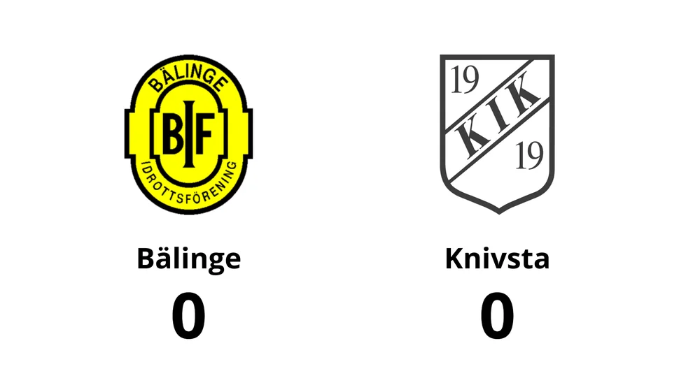 Bälinge IF spelade lika mot Knivsta IK