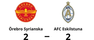 AFC Eskilstuna i ledning i halvtid - tappade segern mot Örebro Syrianska