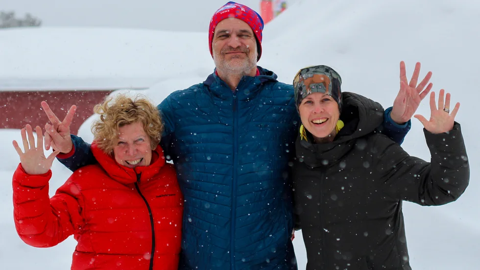 Tre av dem som åker på emigrantmässan: Paula Perriens, Sorsele kommun, Wolfgang Mehl,  Malå kommun, och Sofie P From,  Norsjö kommun.