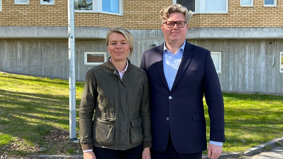 Gunnar Strömmer (M) mötte Sophia Jarl (M) för att diskutera våldsvågen i Norrköping.