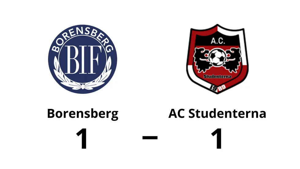 Borensbergs IF FK spelade lika mot AC Studenterna