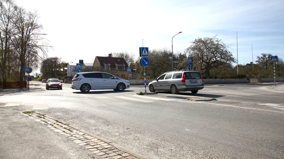 Korsningen Gutebacken Söderväg.