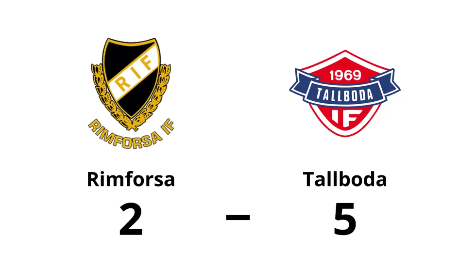 Rimforsa förlorade mot Tallboda IF