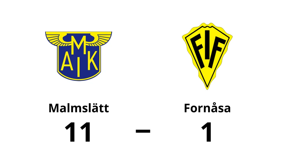 Malmslätts AIK vann mot Fornåsa IF
