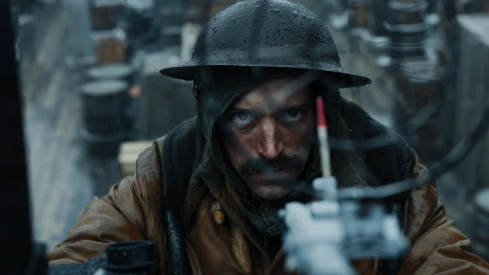 Adam Lundgren räddar Sveriges skamfilade rykte i en riktig machoroll i den norska filmen "Konvojen". I Norge har filmen blivit en stor biosuccé.