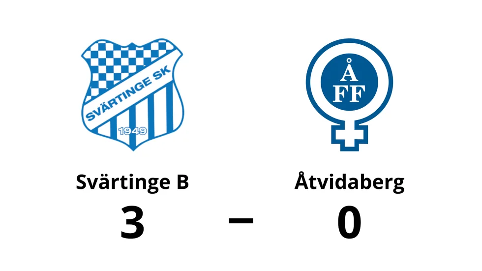 Svärtinge SK B vann mot Åtvidabergs FF