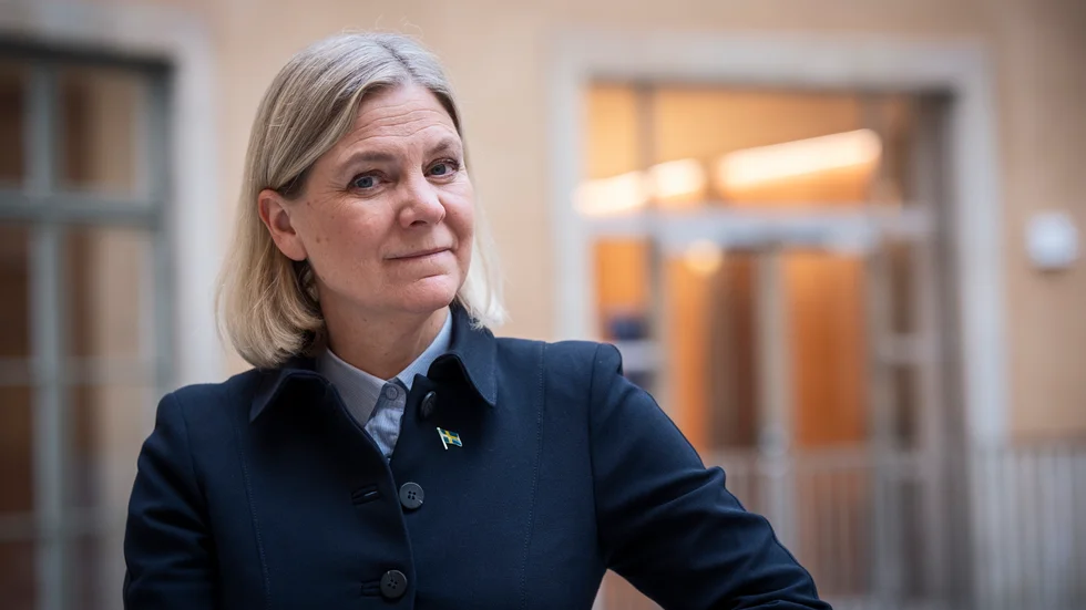 
Socialdemokraternas partiledare Magdalena Andersson får mothugg av 