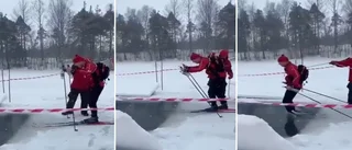 Här åker matteläraren genom isen