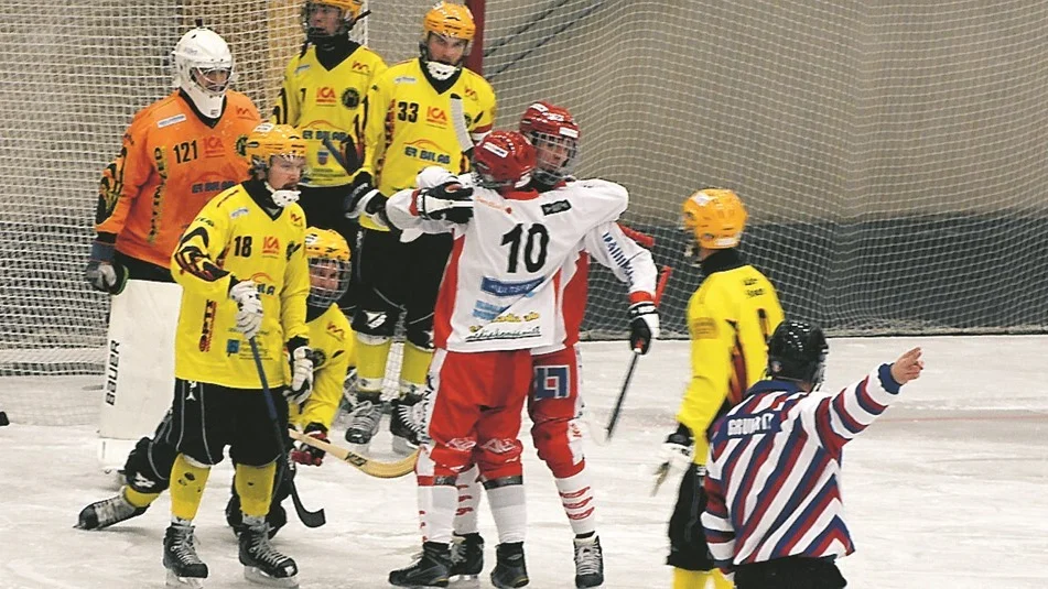 Erik Karlsson gjorde säsongen första mål för Målilla, då han satte 1-0. Foto: Torbjörn Allvin