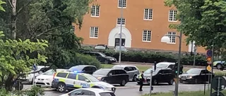 Polis blockerade korsning