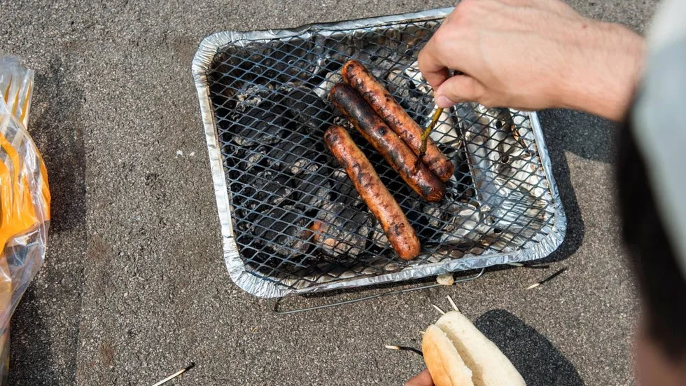 Engångsgrillar får inte användas.