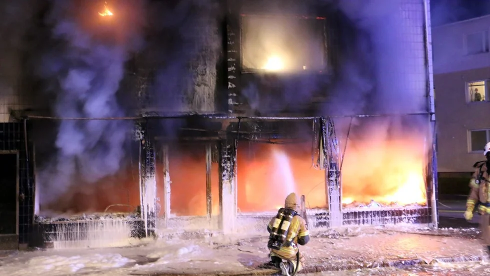 I april brann en butik på Storgatan i Hultsfred. Det var en av 58 larm om brand i byggnad under 2017.