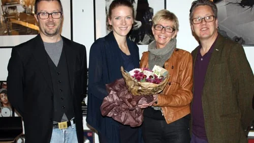 Patric Engqvist, Ulrica Dahlberg, Pia Elofsson och Putte Svensson Sahlin var glada att konserten drog in så mycket pengar och att alla pengar oavkortat går till ALS-forskningen.
