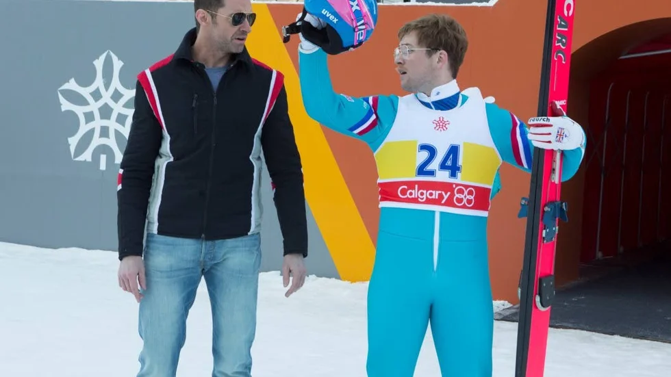 Hugh Jackman och Taron Egerton gör huvudrollerna i filmen "Eddie the eagle".
