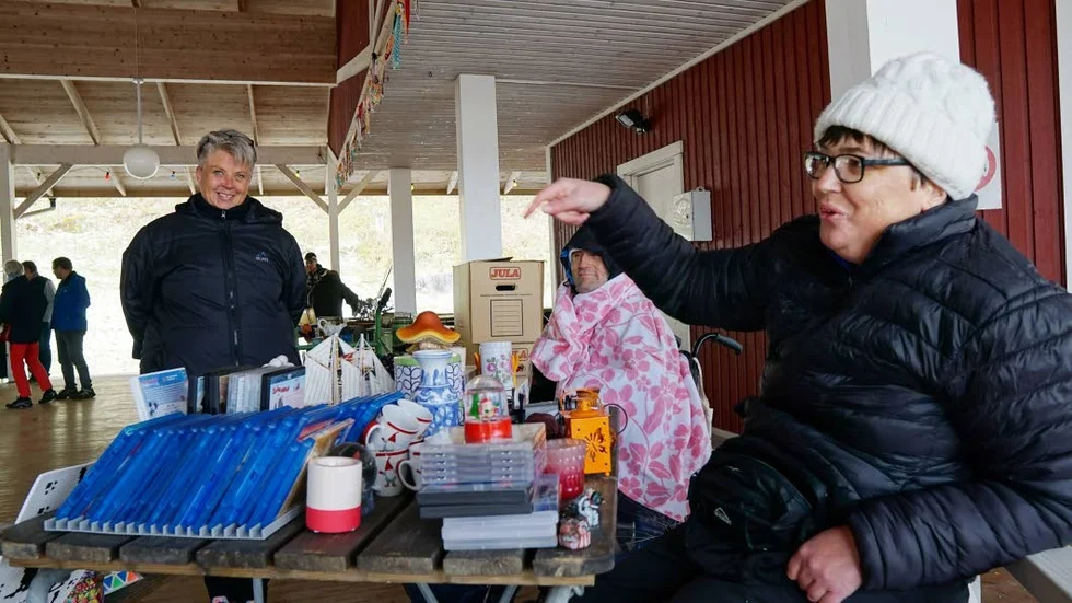 Emma Pålsson sålde bland annat dvdfilmer. Hon var nöjd med kundtillströmningen.