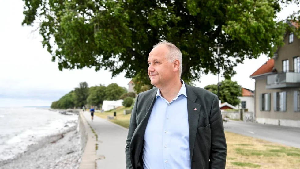 Vänsterpartiets ledare Jonas Sjöstedt under partiets dag i Almedalen.