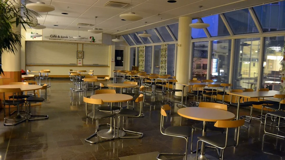 Café Smultronstället på Västerviks Sjukhus kommer att stå öde från och med idag och under tre veckor framåt. Foto: Sven-Olof Nilsson