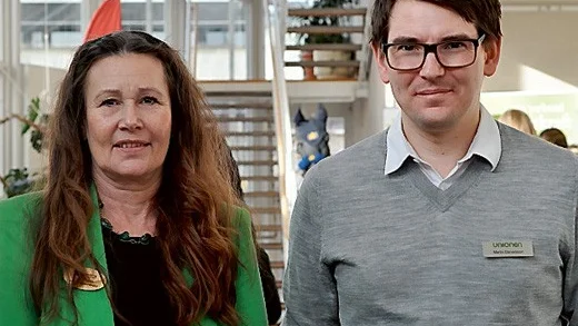 Lena Tuffin, arbetslivskoordinator, och Martin Danielsson från Unionen.