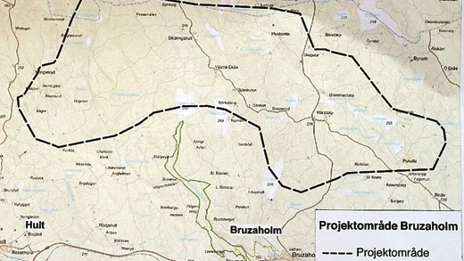 Området norr om Bruzaholm har statliga Vattenfall fattat tycke för. Här vill bolaget bygga en vindkraftspark och lutar sig mot kommunens översiktsplan.