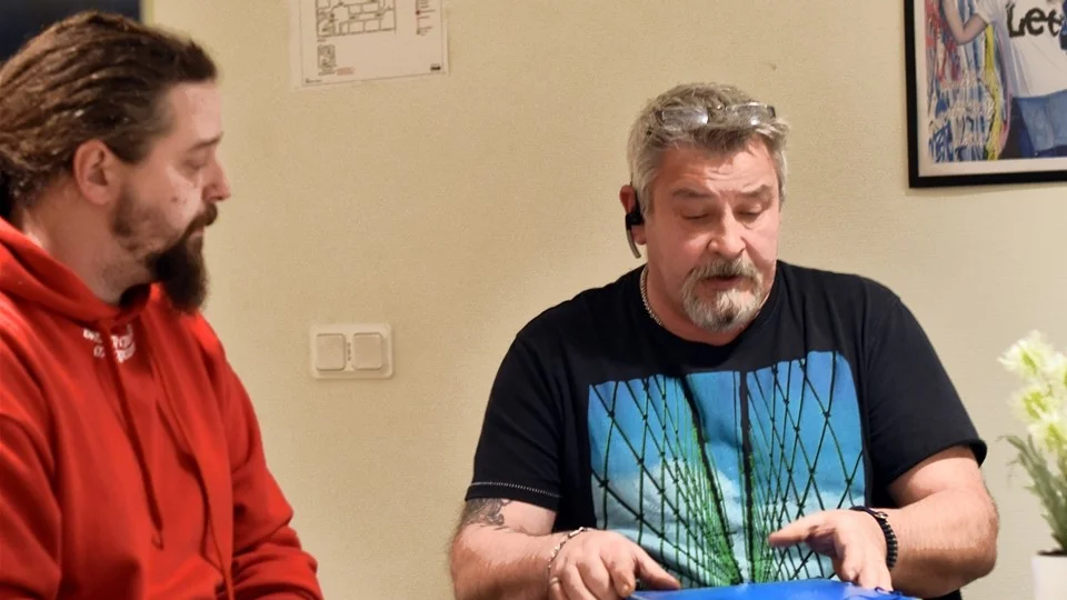 Avhoppade eller utsparkade om detta finns det olika åsikter. Johan Pettersson och Ingemar Zeijlon var tidigare ledare för Soldiers of Odin i länet. Foto: Tommy Pettersson