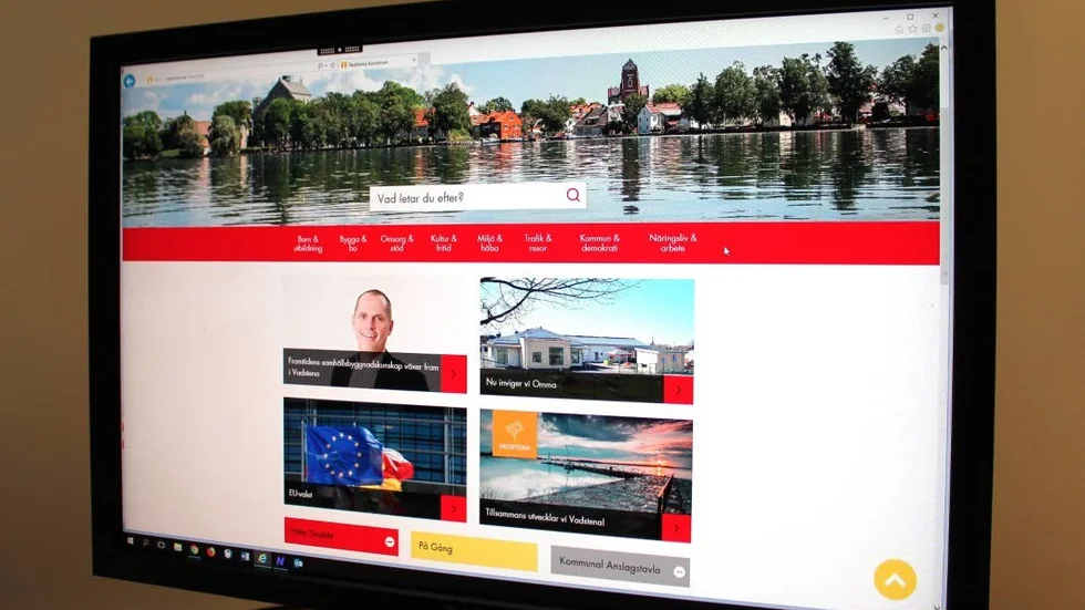 Vadstena kommun förnyar sin webbplats och förstasidan har nu fått ny design.