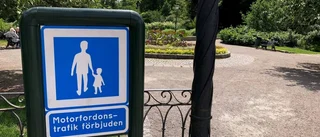 Slarviga cyklister en fara i parken