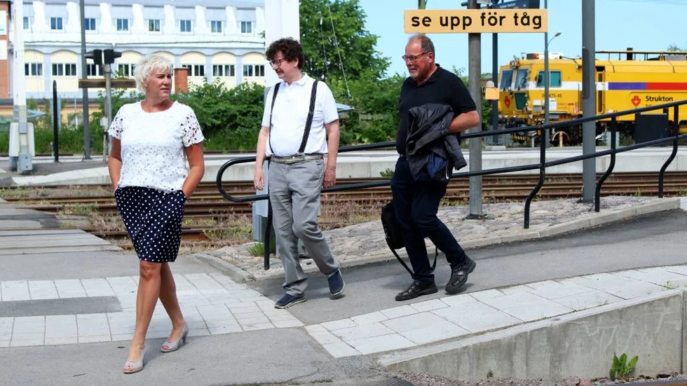 Kristina Edlund, Lars Stjernqvist och Johan Andersson var alla glada över regeringens beslut om Ostlänken.