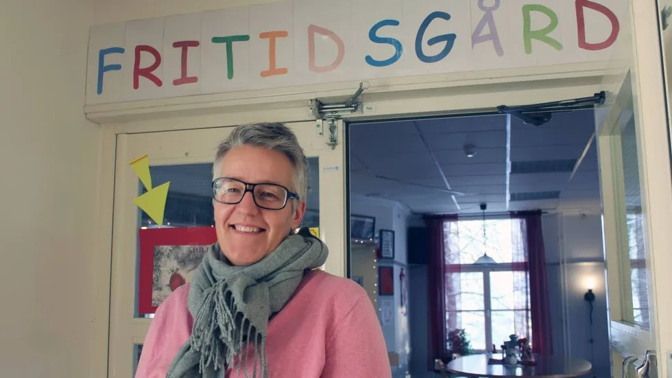 Malin Eriksson. fritidsledare på Gamleby fritidsgård, berättar att man håller öppet alla vardagar under lovet.