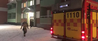 En person till sjukhus efter brand i lägenhet