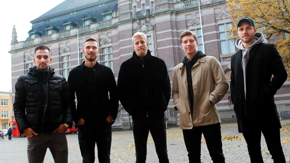 Det var lite ödsligare på Tyska torget när Christoffer Telo, Linus Wahlqvist, Filip Dagerstål, Alexander Fransson och Christoffer Nyman blickade tillbaka på IFK:s SM-guld för fem år sedan.