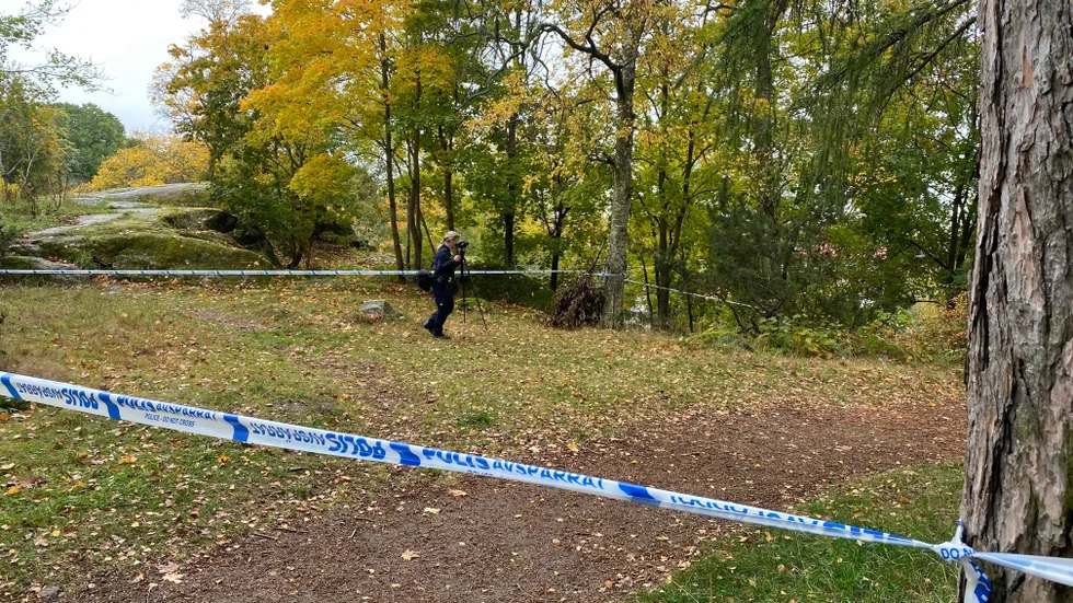 Polisavspärrningar vid Trädgårdsföreningen.