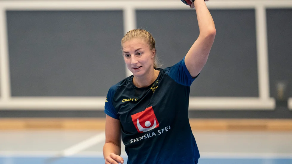 Linn Blohm i den svenska EM-truppen har nu gjort sina första träningar efter att ha haft covid-19. Hon blev friskförklarad i lördags.