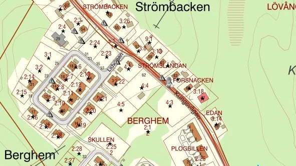 Hushållen som finns på kartbilden uppmanas att koka sitt dricksvatten tills vidare.