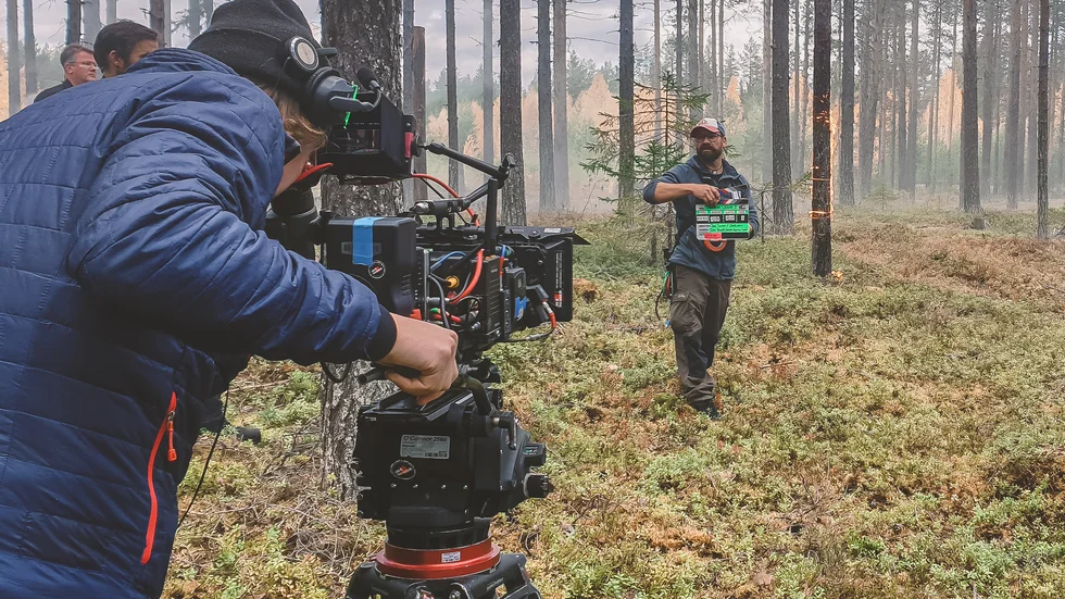 Marcel Köppe var både videoassistent och stillbildsfotograf under inspelningen av andra säsongen av Jägarna. "Det var mycket spring under de veckorna", säger han.
